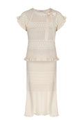 Ivory Pointelle Top and Skirt Set - view 1