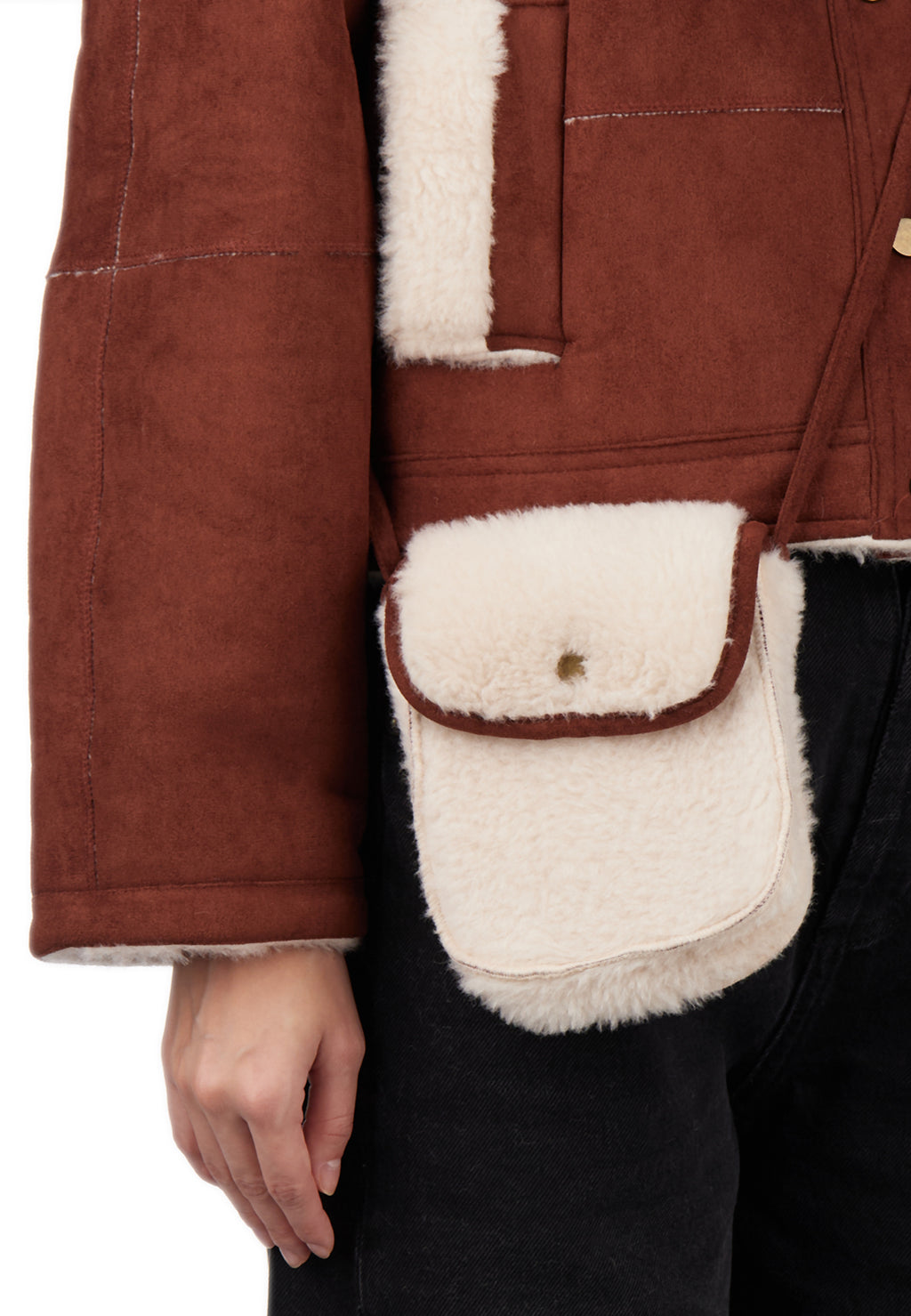 Brown Sfilato sheepskin coat - view 7