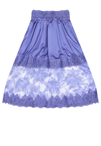 Blue Floral Puff-Sleeve Mini Dress Set - view 5