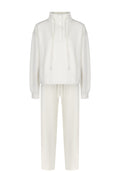 Ivory High-Neck Blouse Trouser Set - view 1