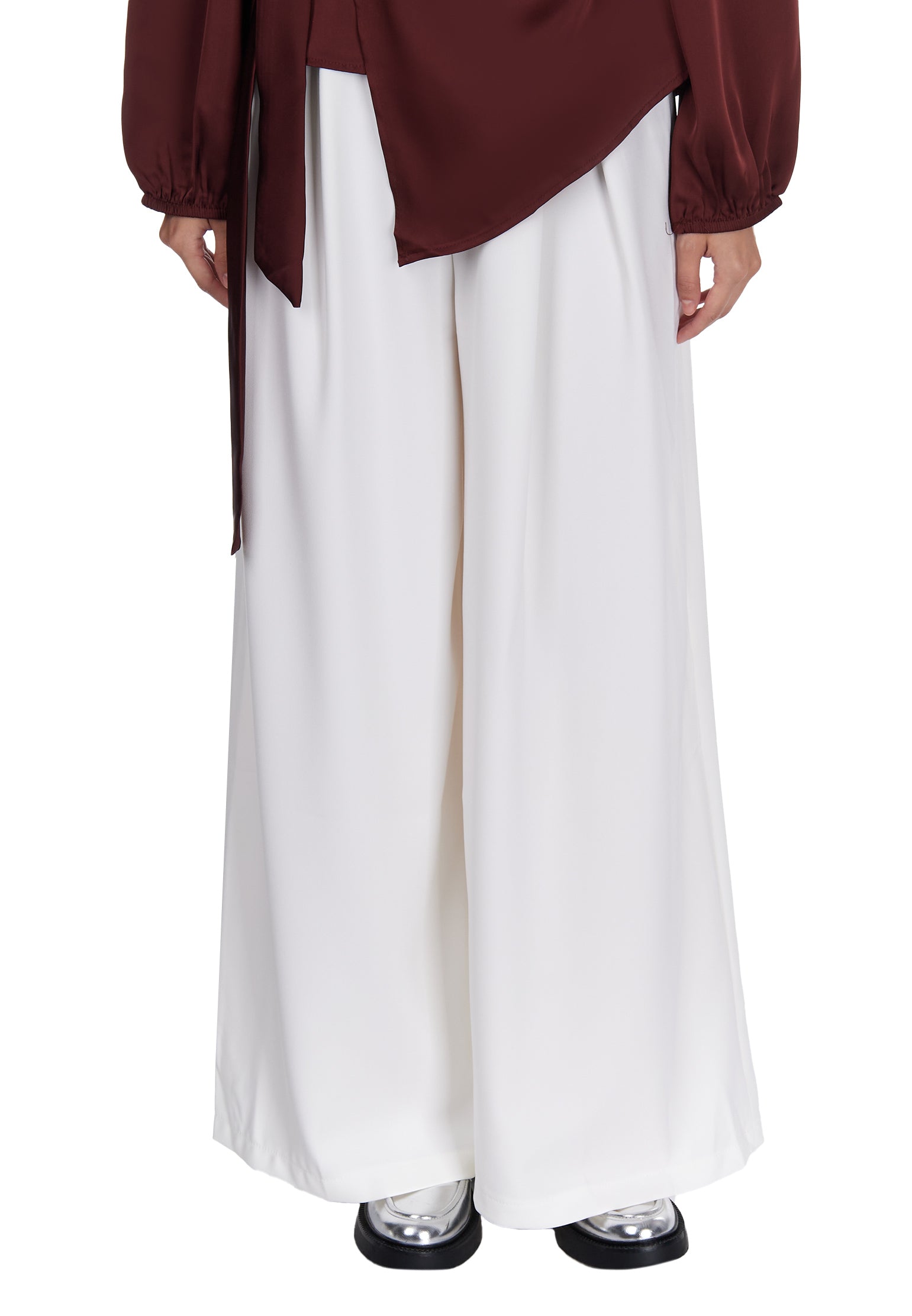 White and Gray Sfilato trousers - view 3