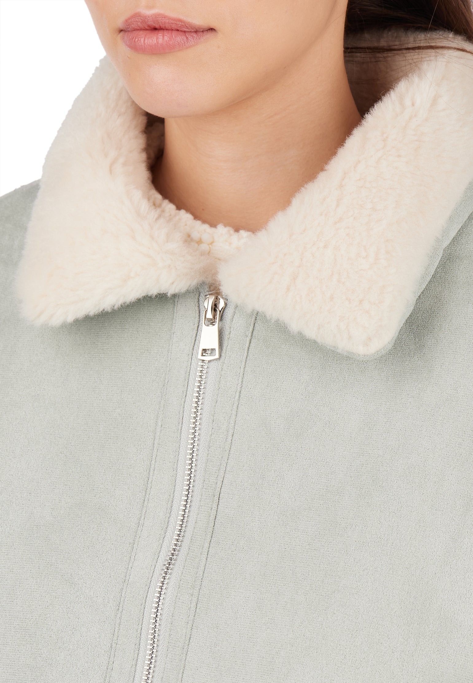 Gray Sfilato sheepskin coat - view 7