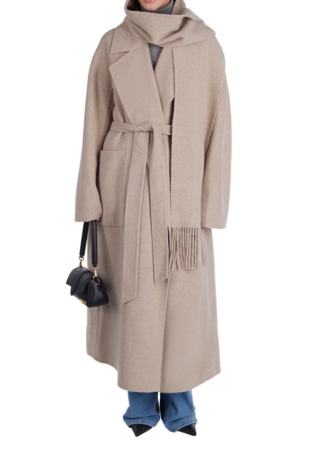 Brown and Beige Sfilato coat - view 2