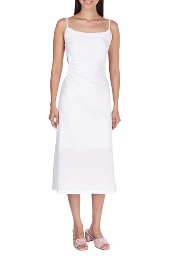 White Slip Midi Dress - view 4