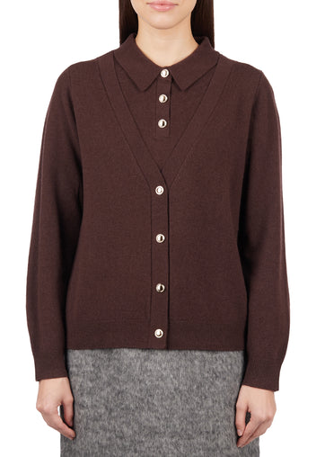Burgundy Sfilato sweater - view 3