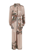 Blush Floral Belted Blouse Skirt Set - view 1