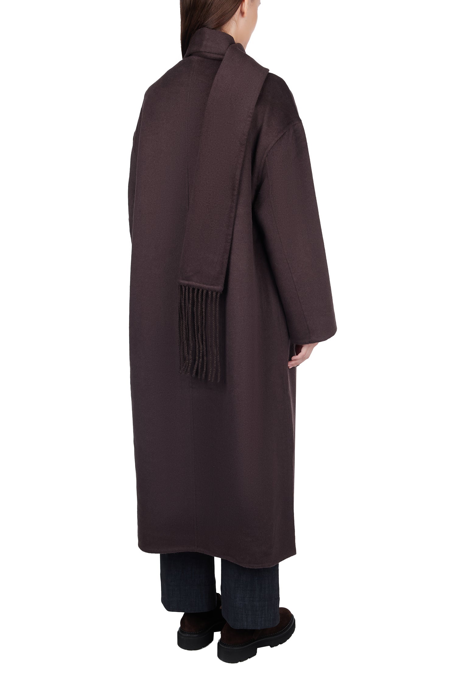 Burgundy Sfilato coat - view 7