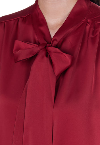 Burgundy Sfilato blouse - view 5
