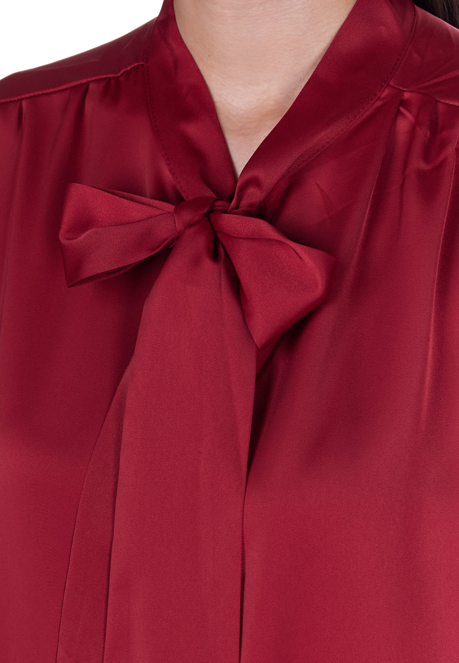 Burgundy Sfilato blouse - view 5