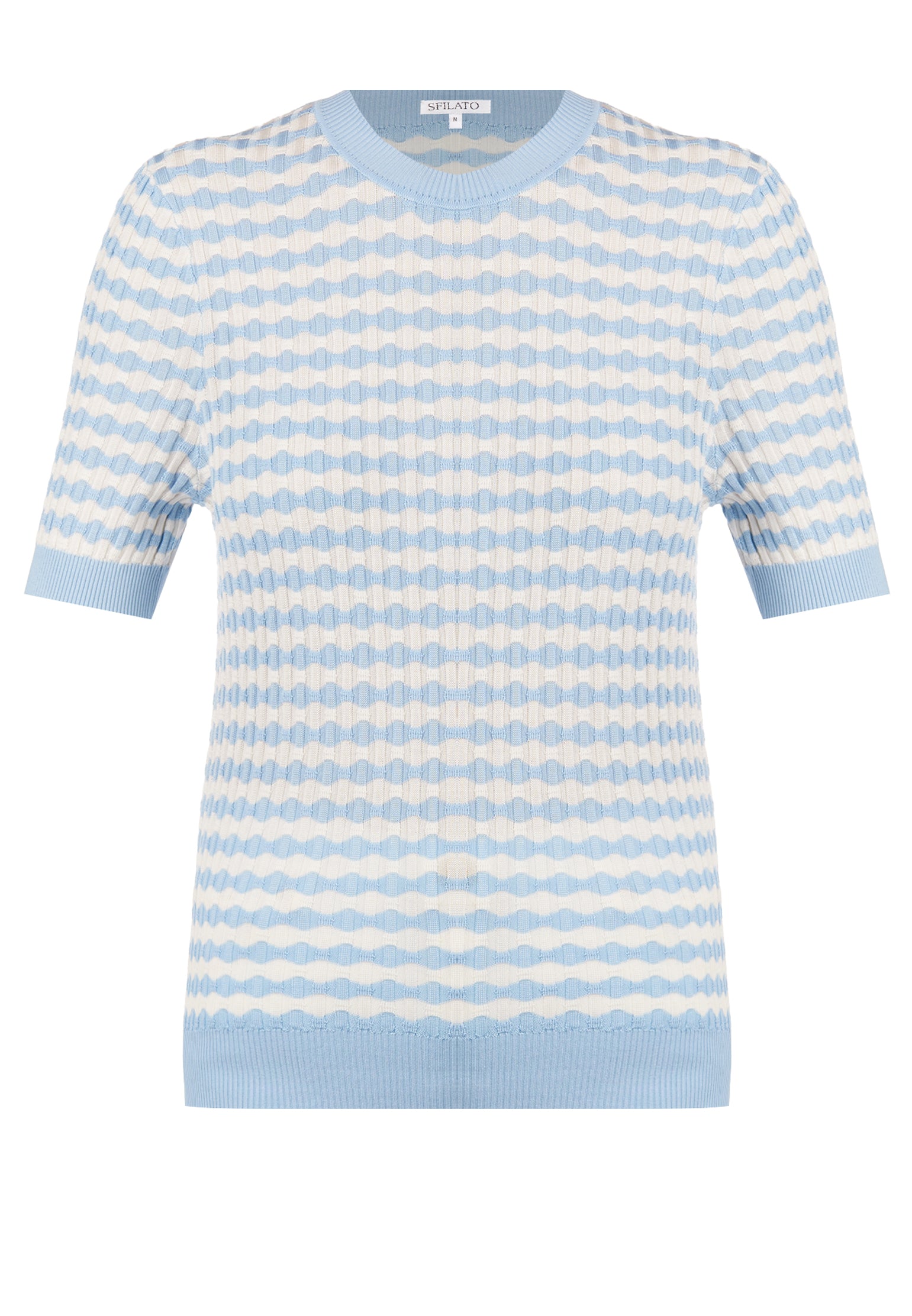 Blue and Gray Sfilato pullover - view 1