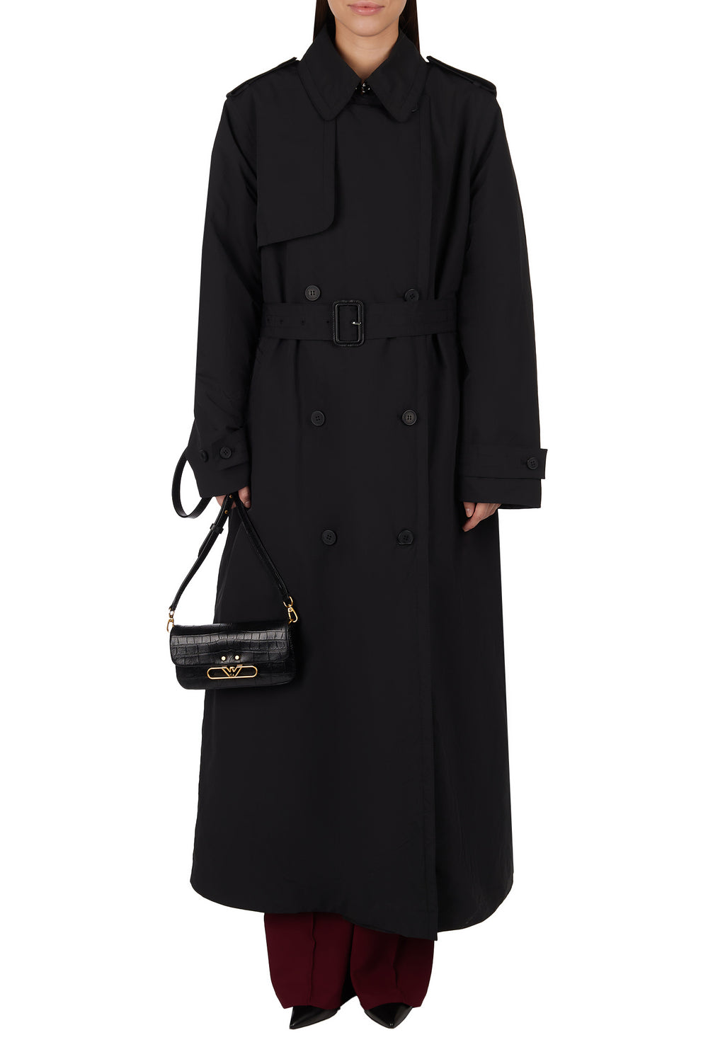 Black Sfilato trench coat - view 3