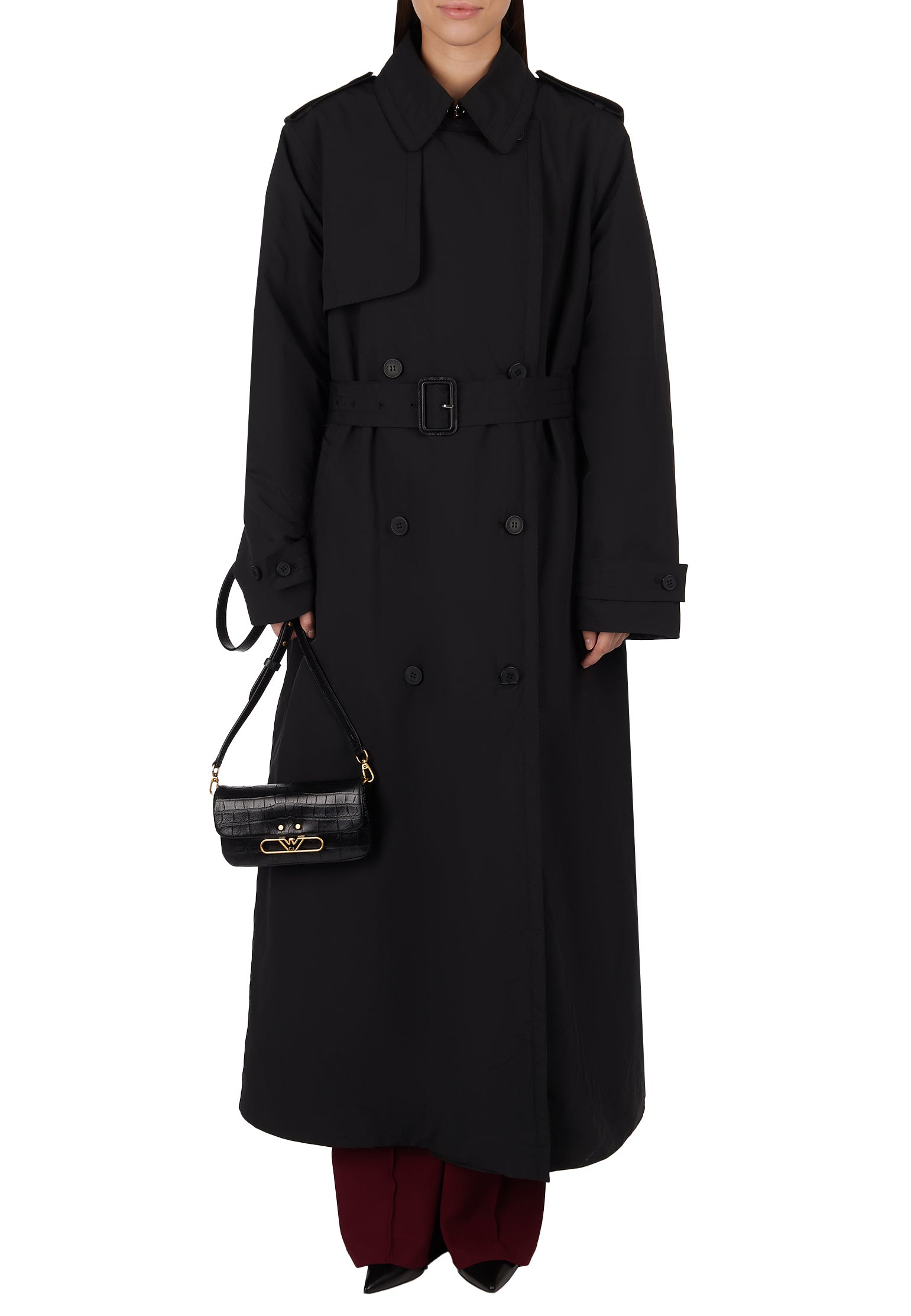 Black Sfilato trench coat - view 3