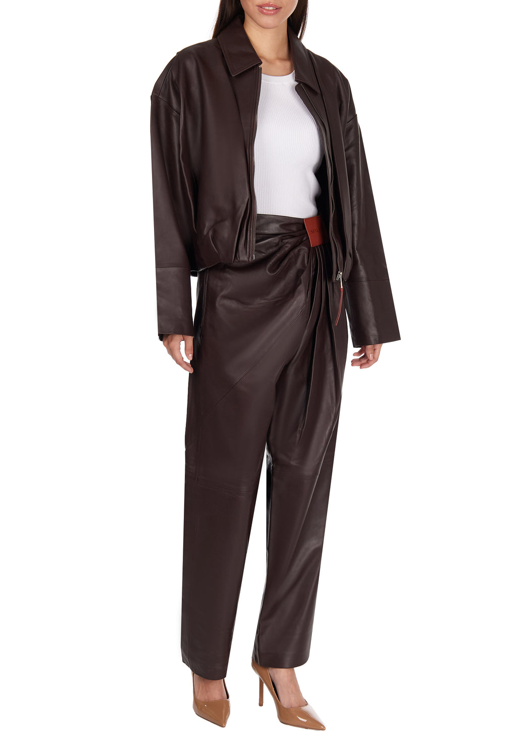 Burgundy Sfilato jacket - view 3
