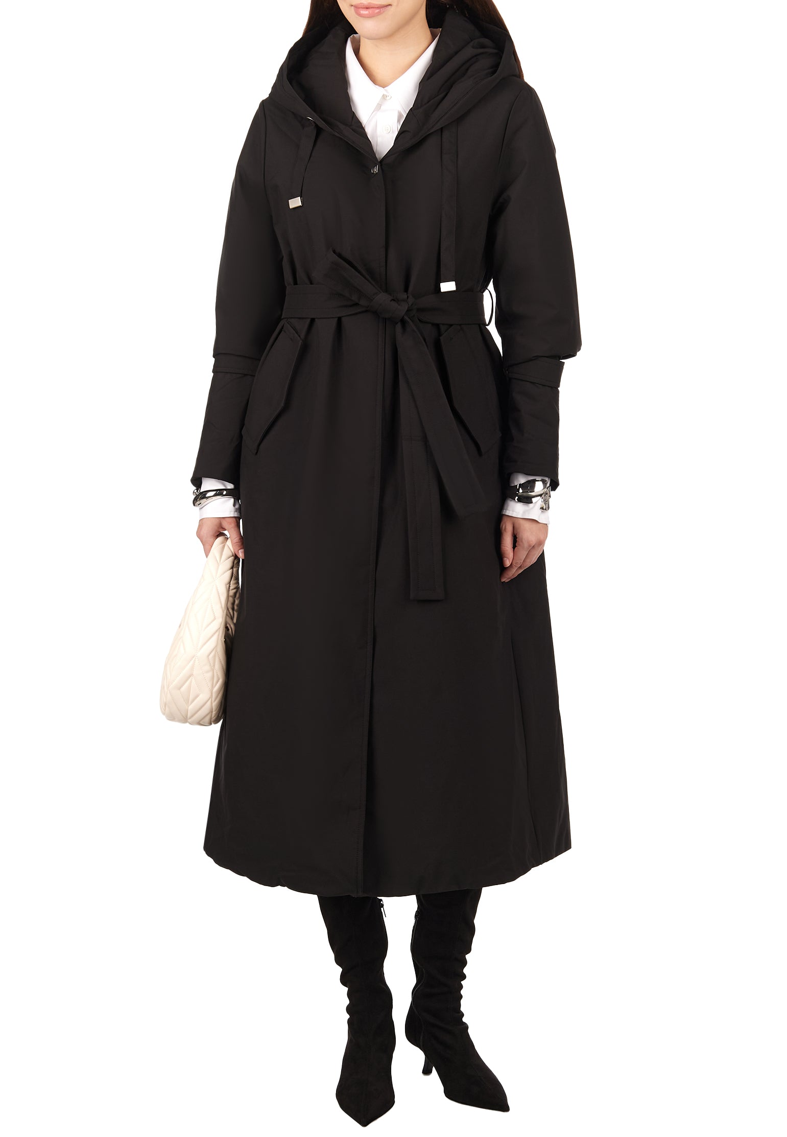 Black Sfilato trench coat - view 2