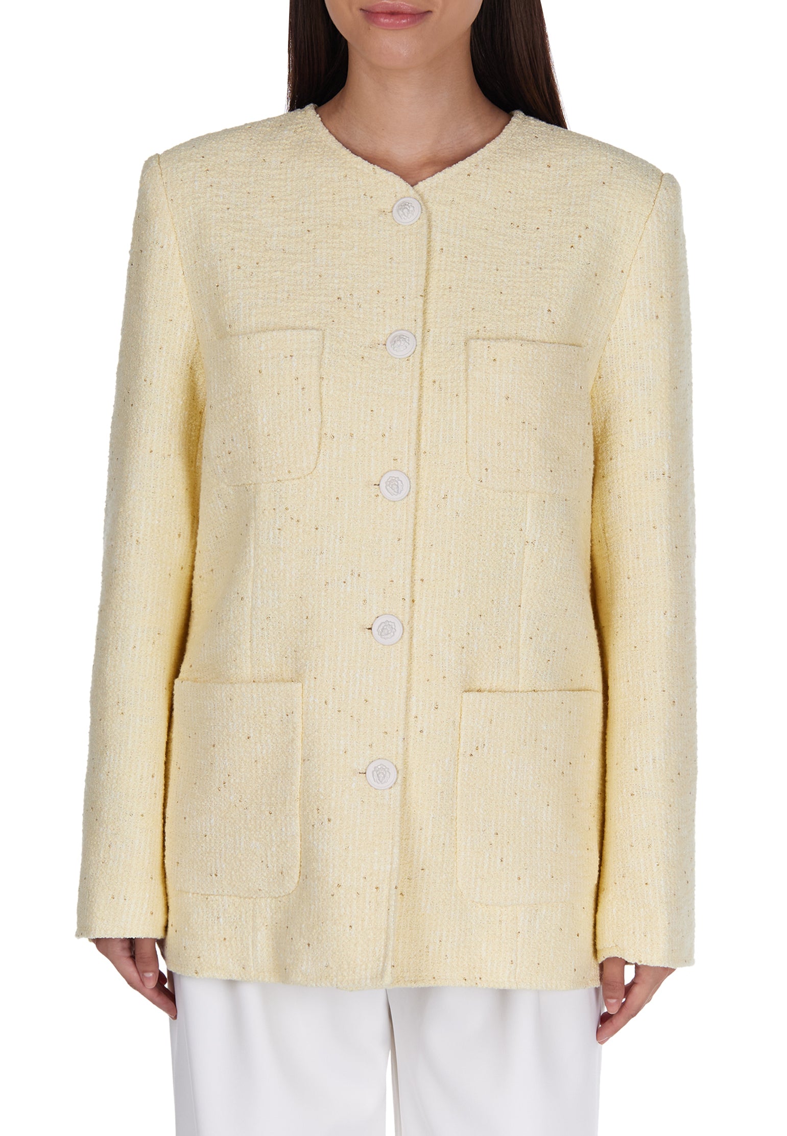 Cream Sfilato jacket - view 3
