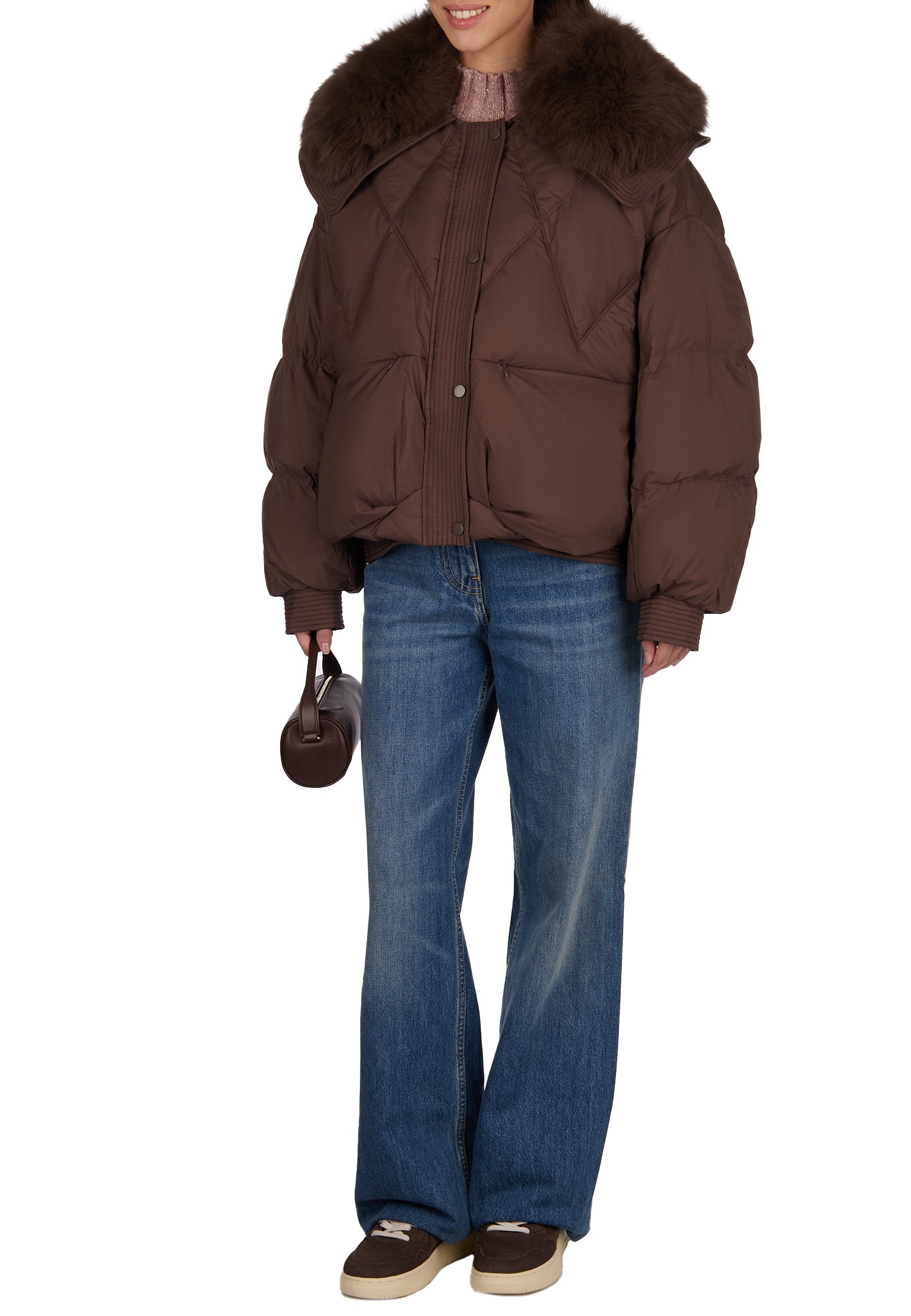 Sfilato Down Jacket CHA726 SMPL — Brown