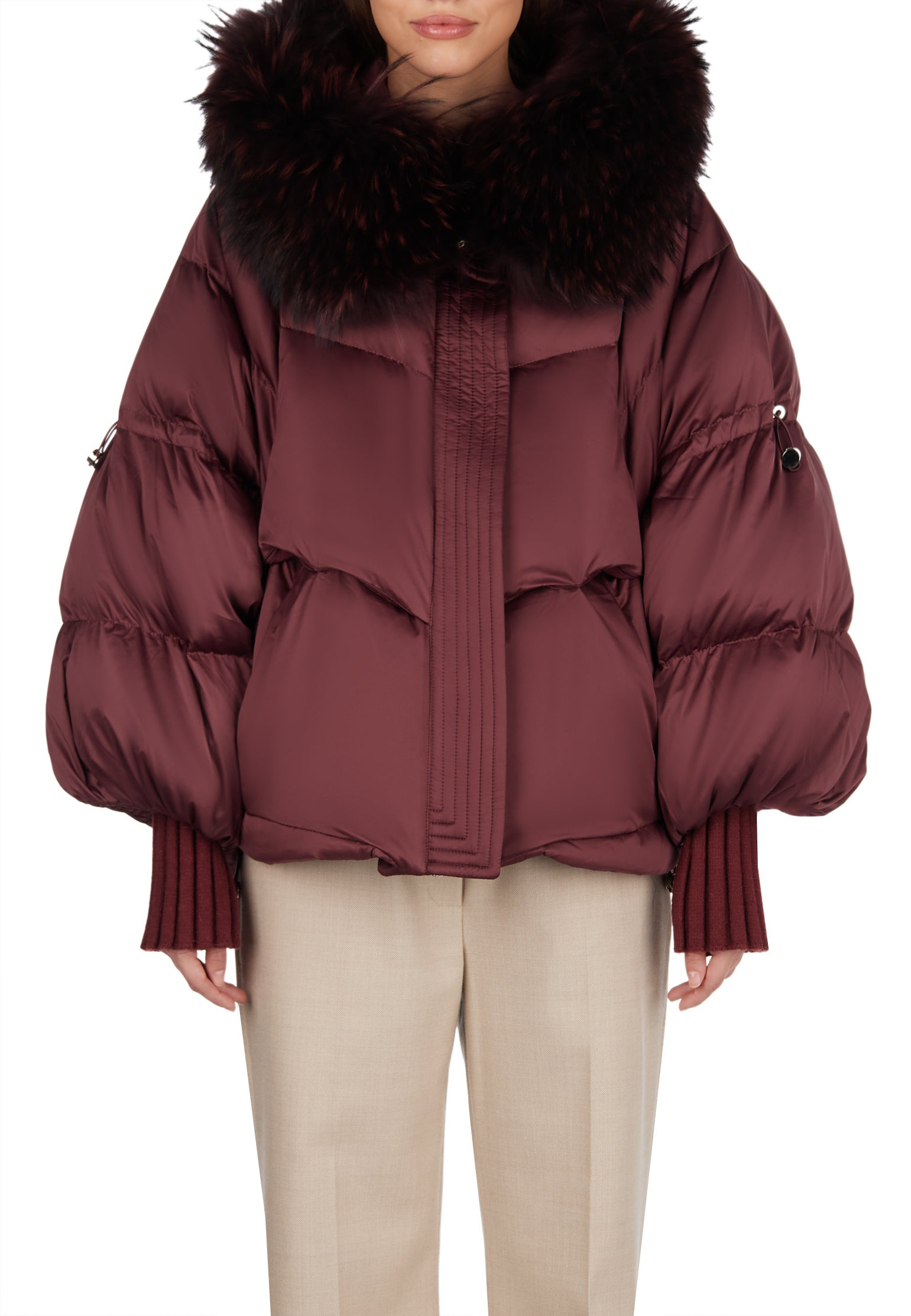 Sfilato Down Jacket TR25-59 — Burgundy