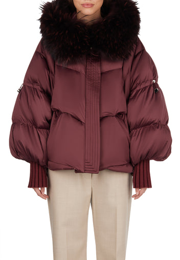 Sfilato Down Jacket TR25-59 — Burgundy