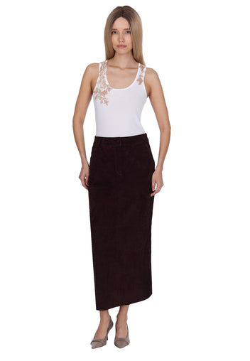 Uta Skirt — Burgundy