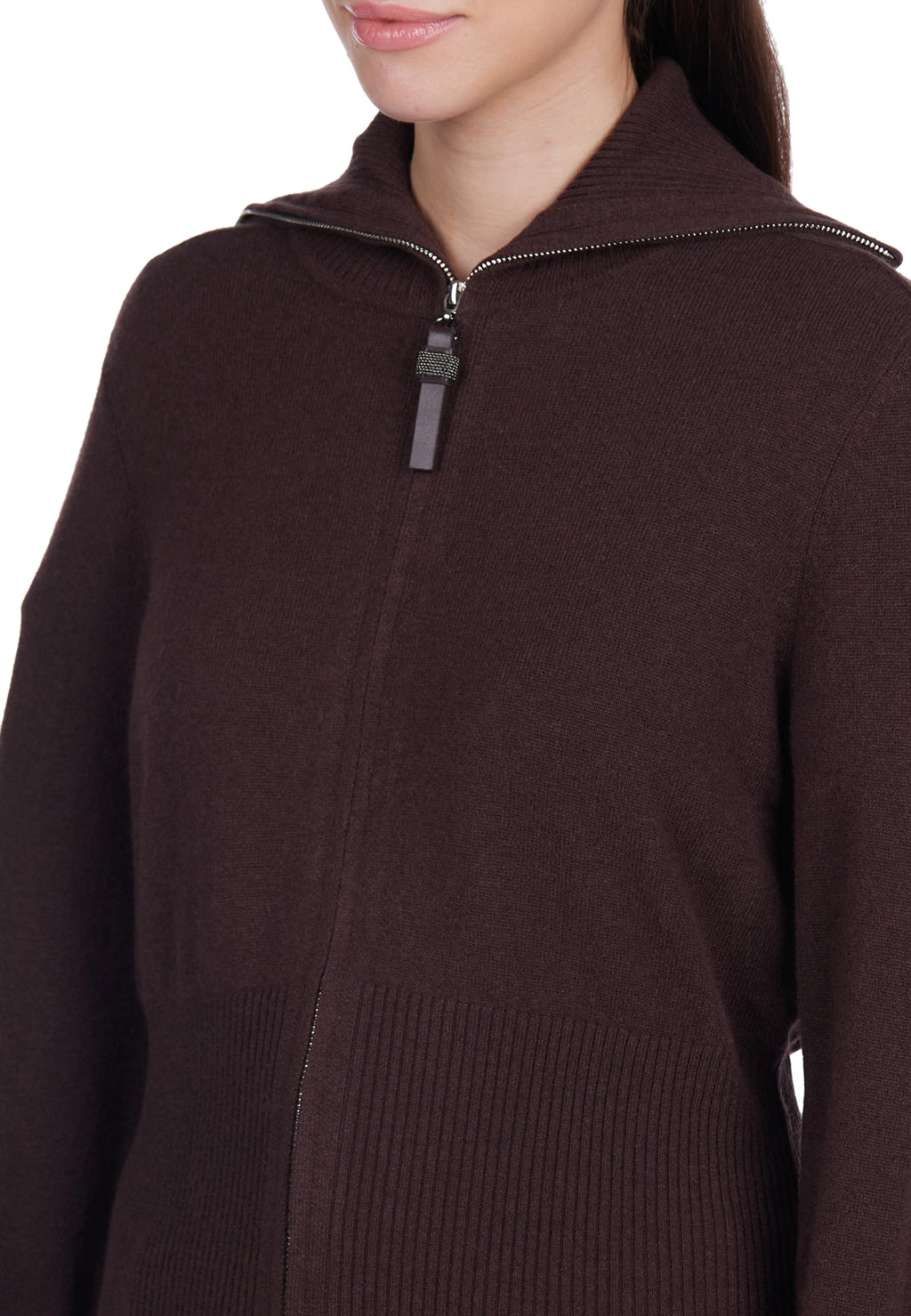 Burgundy Sfilato pullover - view 4