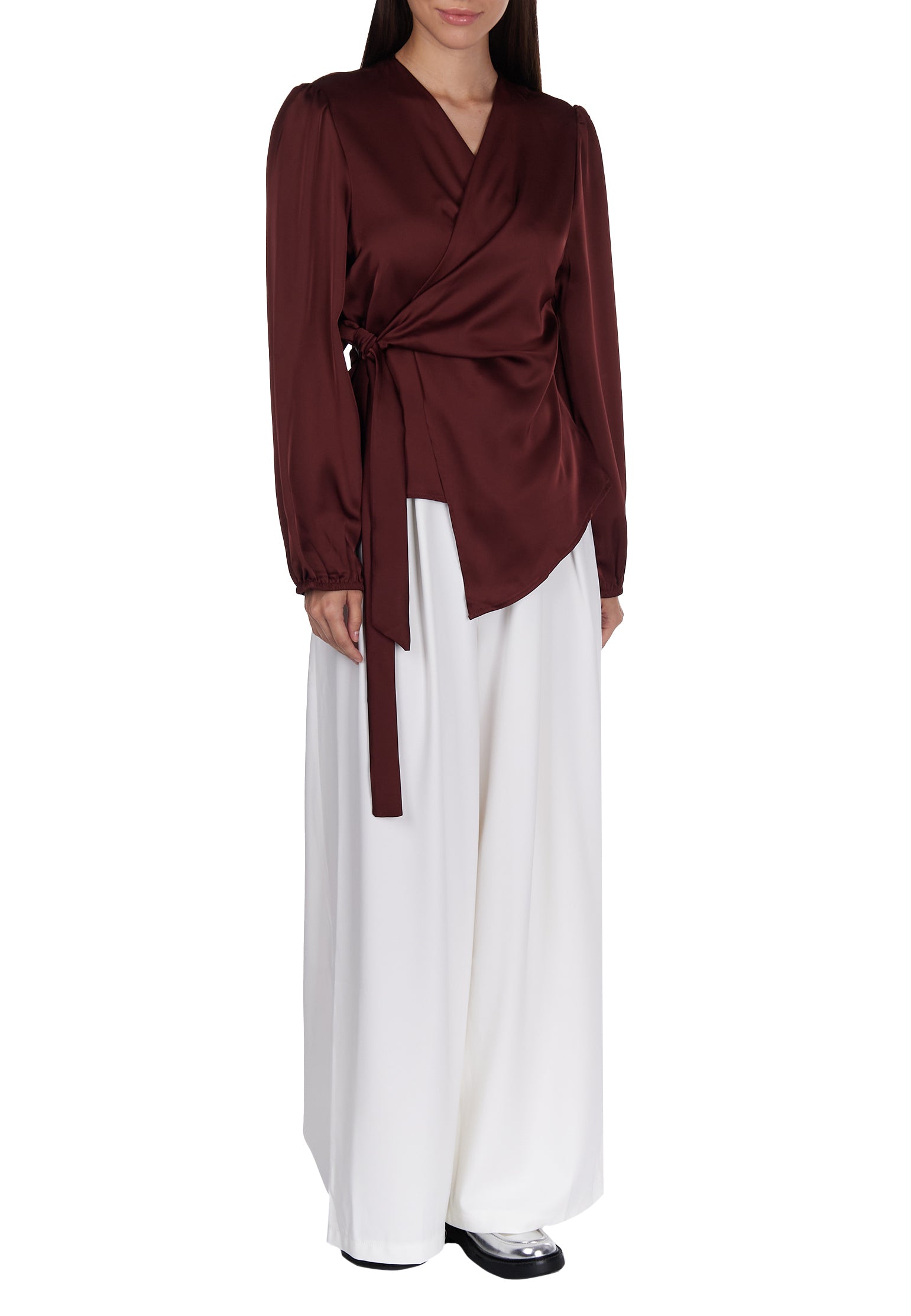 White and Gray Sfilato trousers - view 2