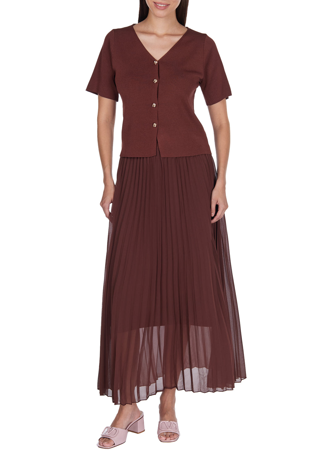 Burgundy Sfilato suit - view 3