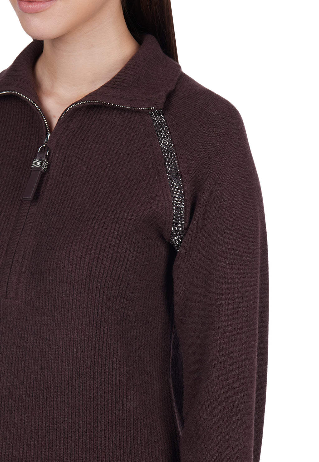 Burgundy Sfilato sweater - view 2