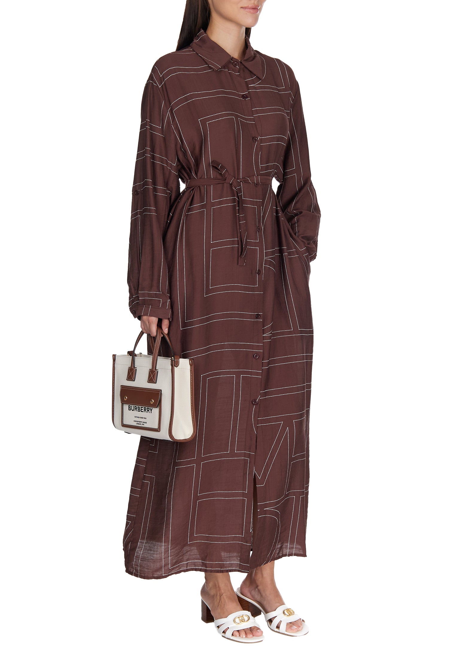 Burgundy Sfilato dress - view 3