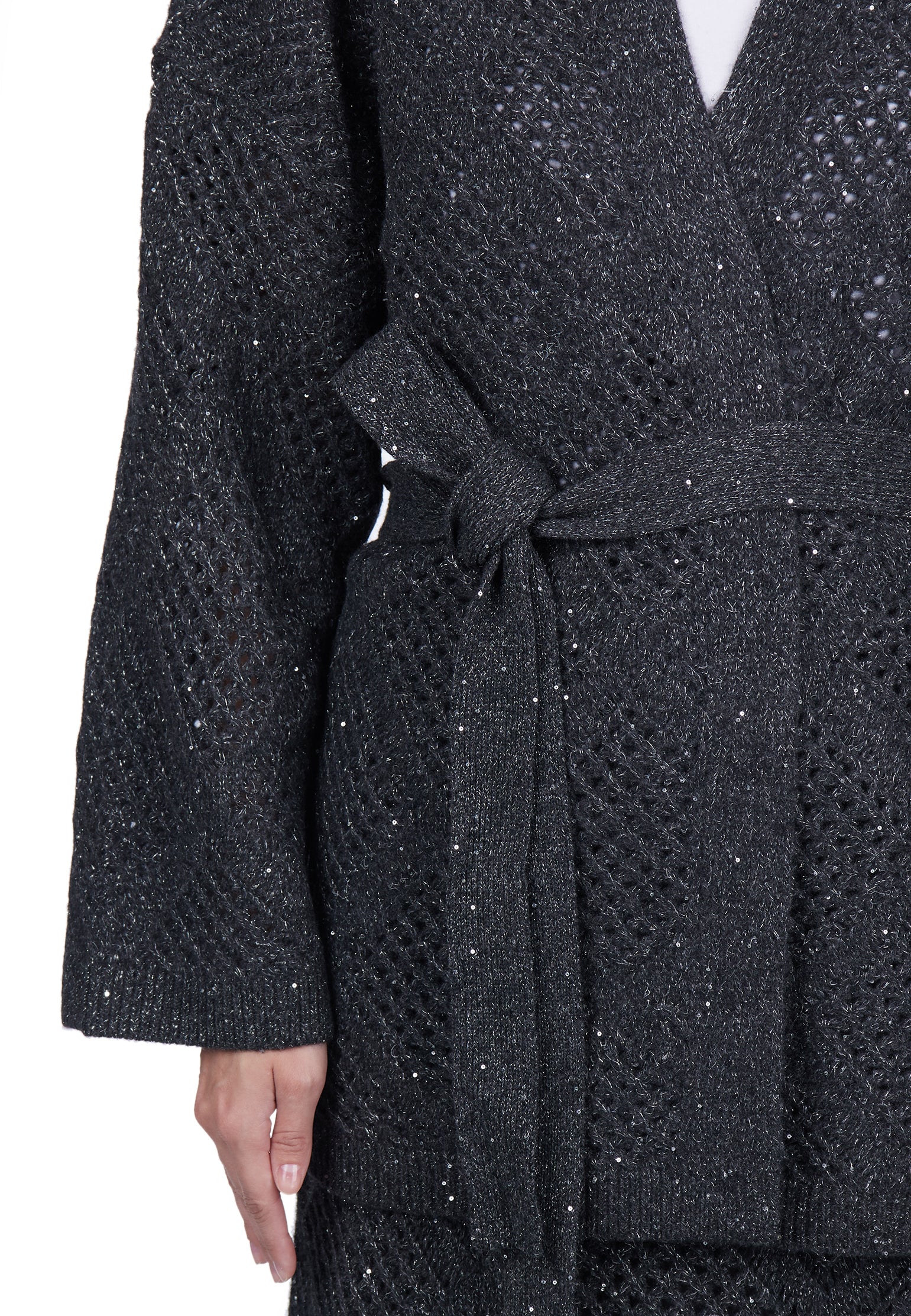 Navy Sfilato cardigan - view 3