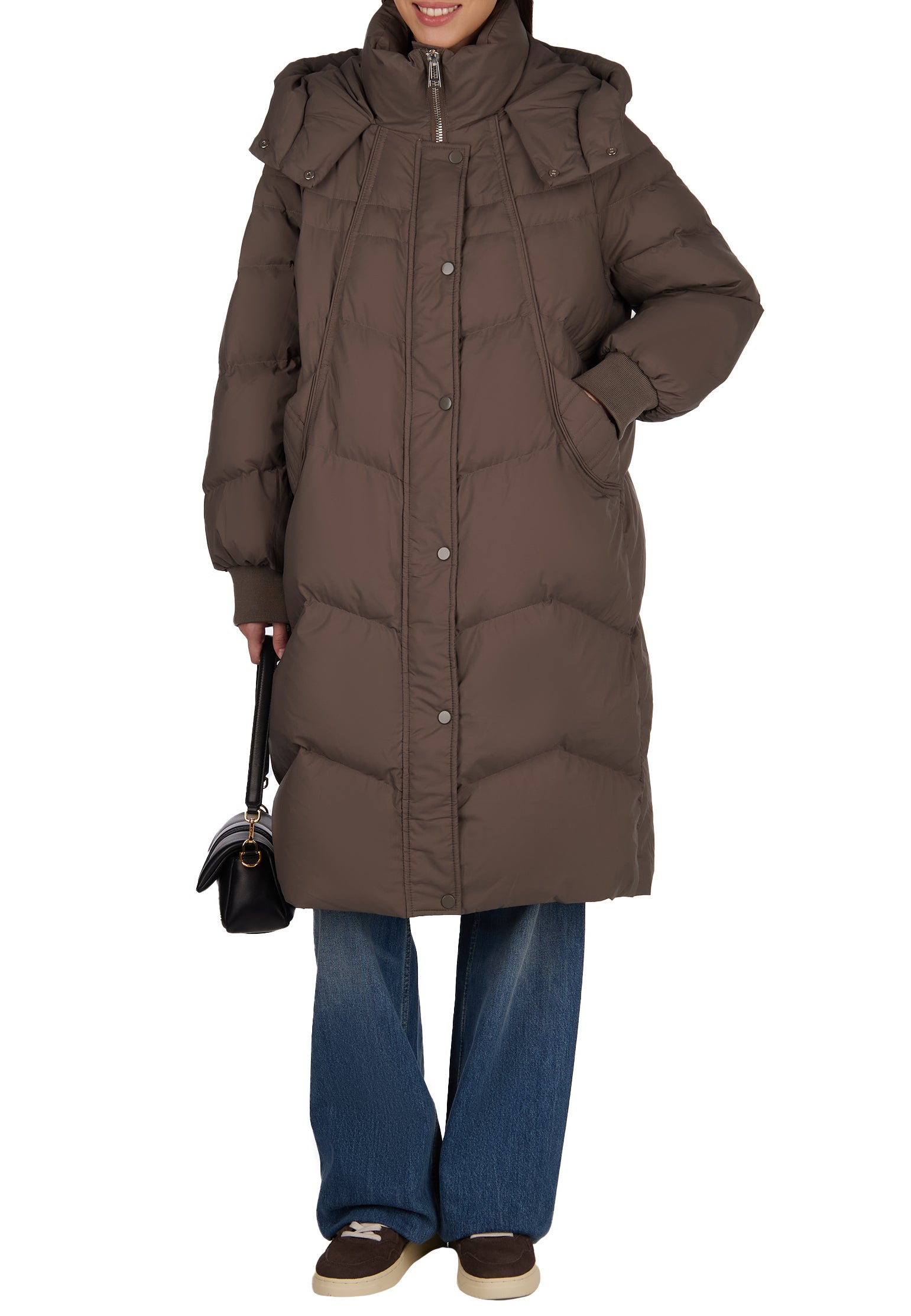 Brown Sfilato puffer jacket - view 3