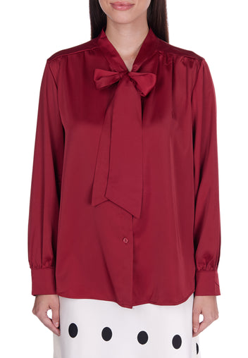 Burgundy Sfilato blouse - view 3