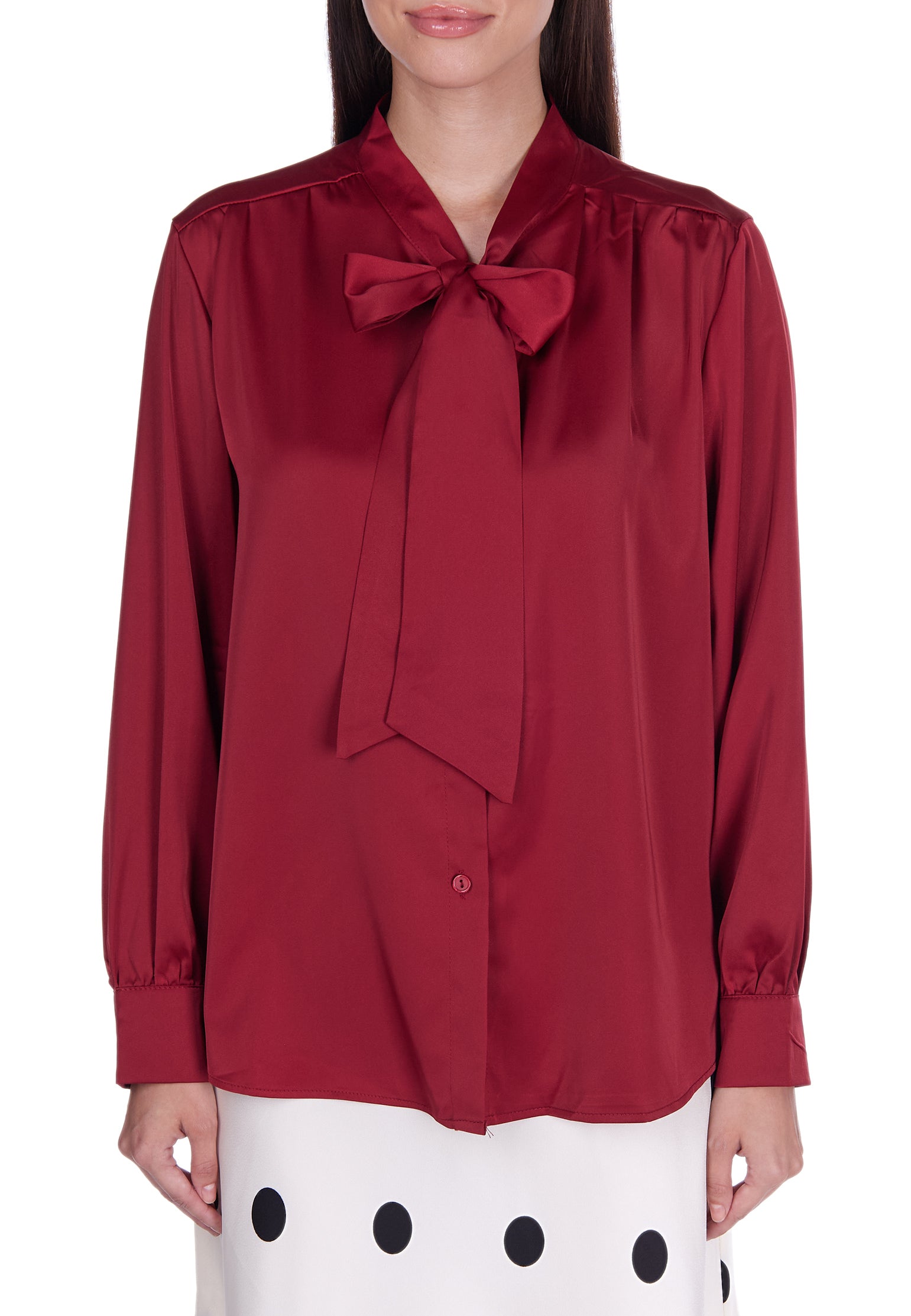 Burgundy Sfilato blouse - view 3