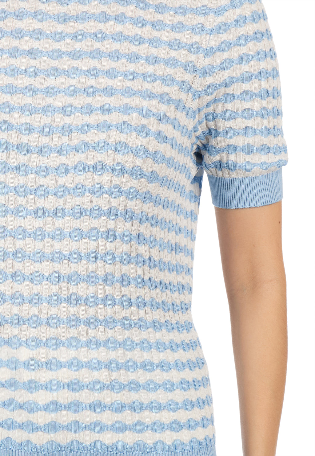 Blue and Gray Sfilato pullover - view 4
