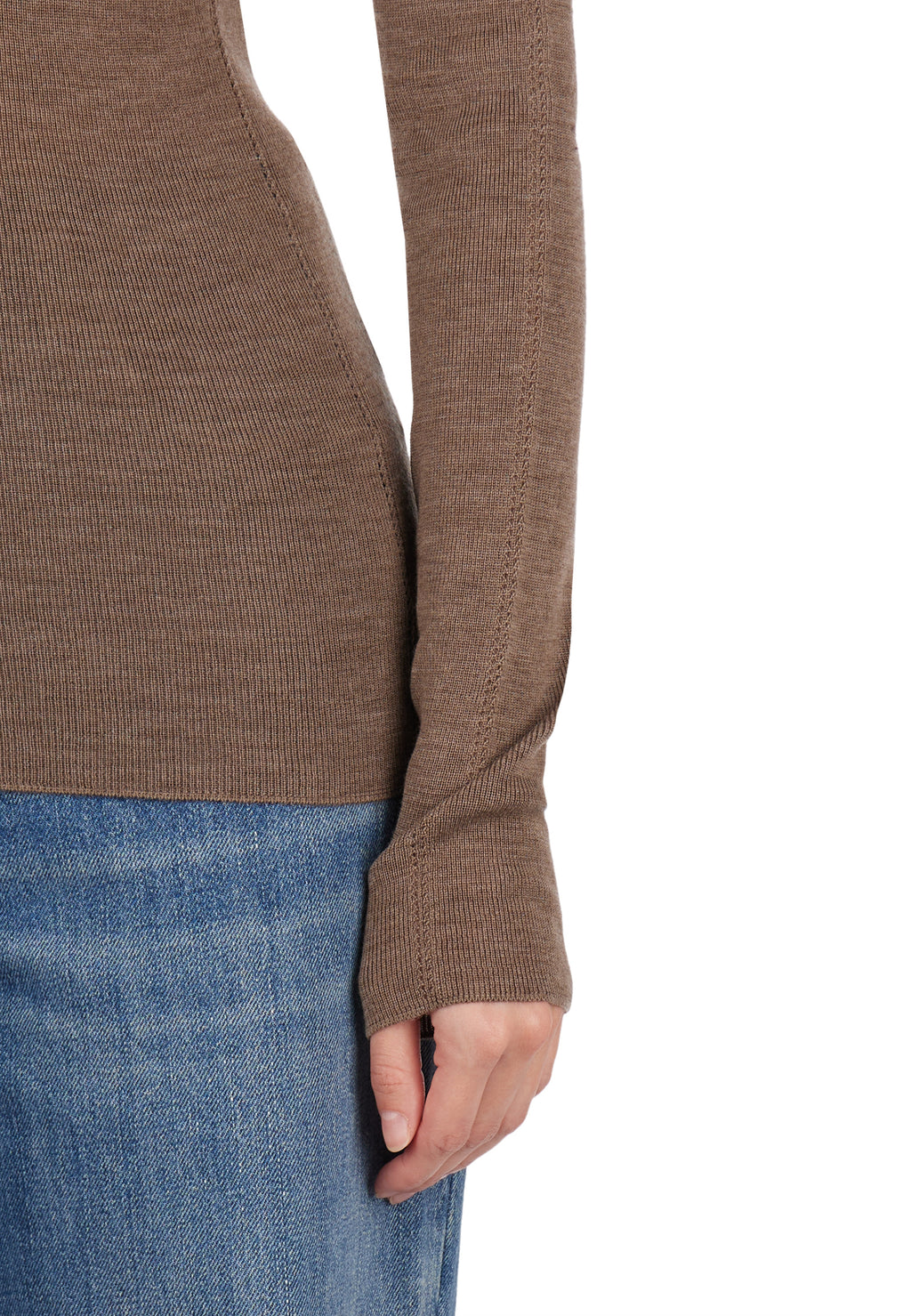 Brown Sfilato turtleneck - view 5