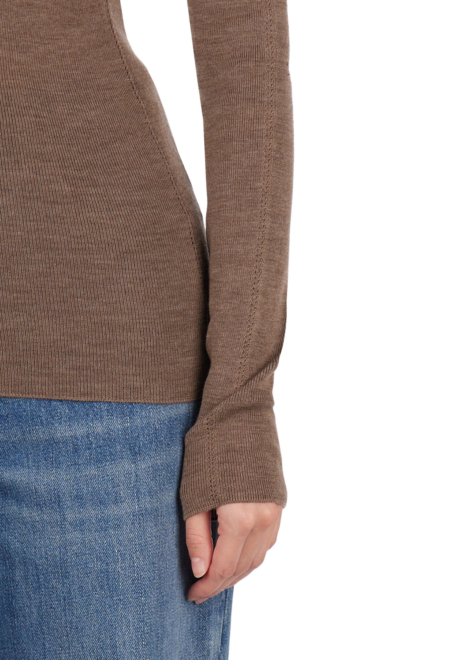 Brown Sfilato turtleneck - view 5