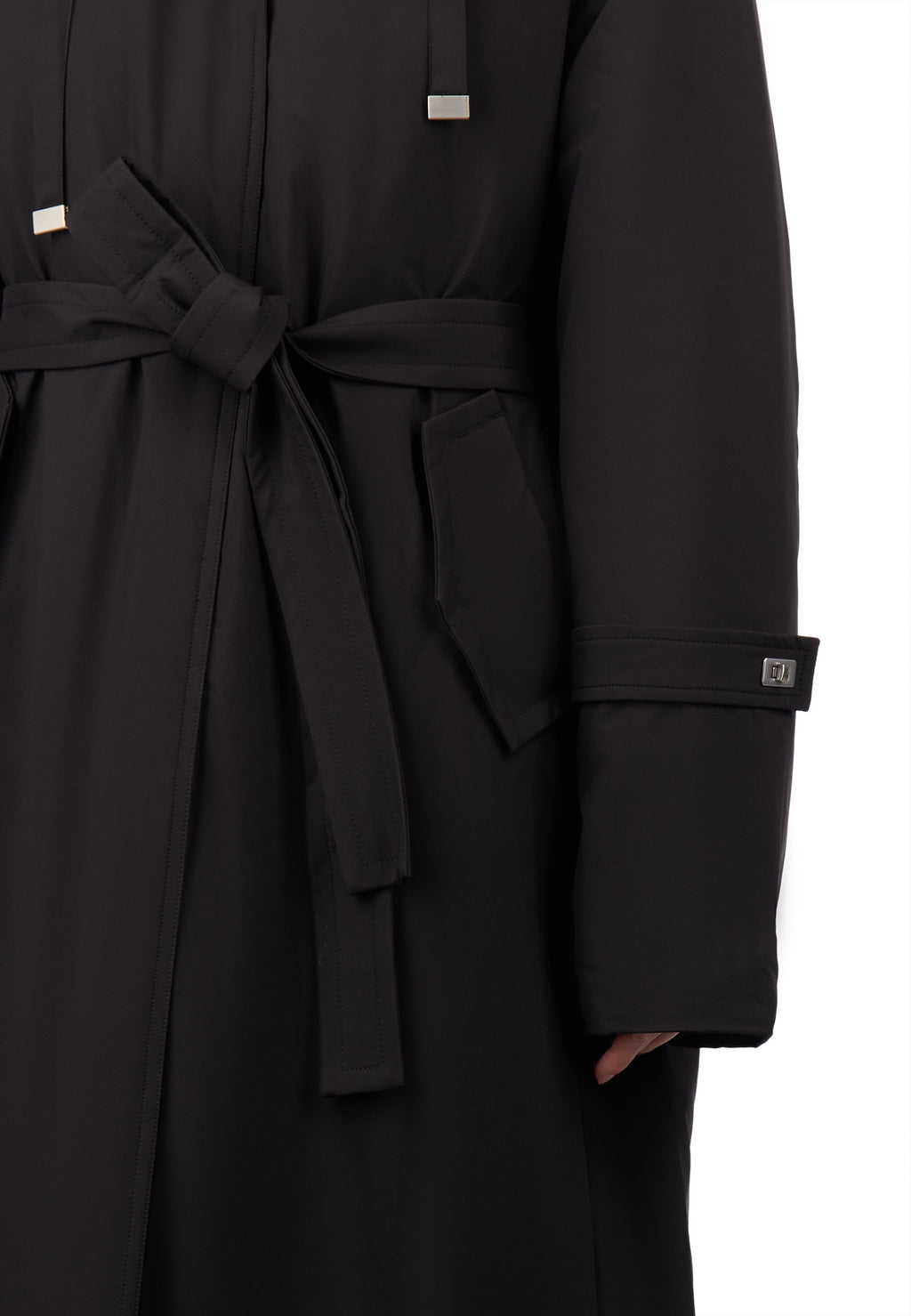 Black Sfilato trench coat - view 3