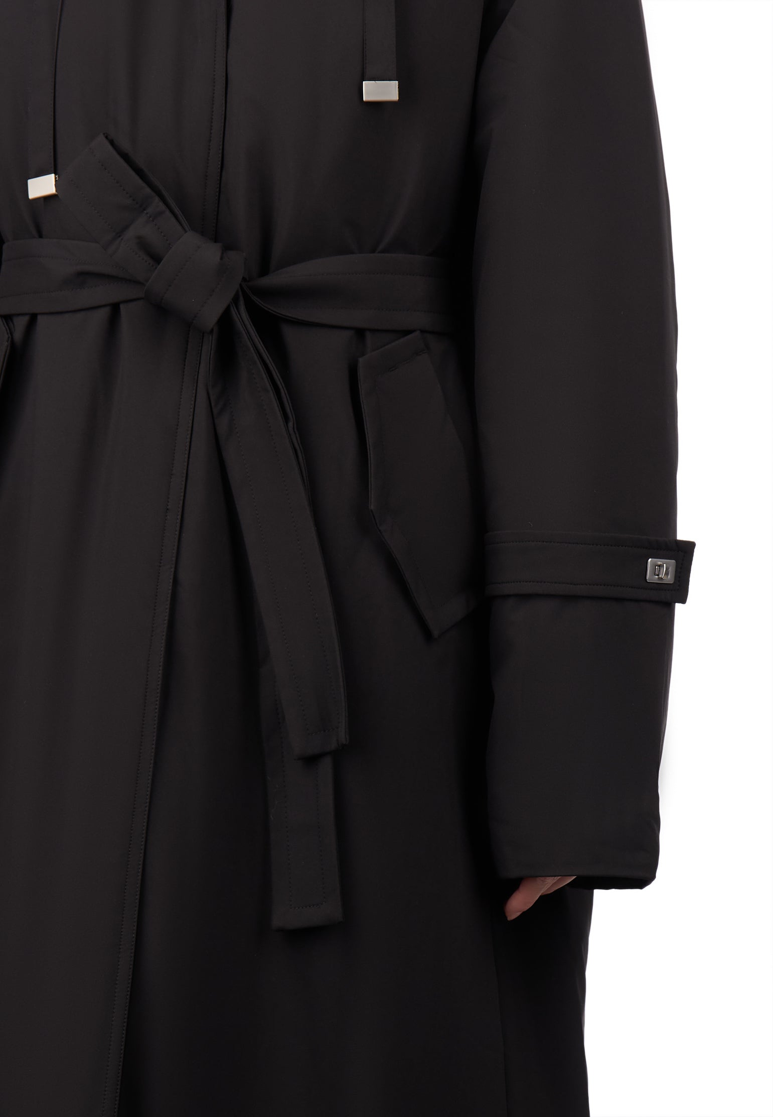 Black Sfilato trench coat - view 3