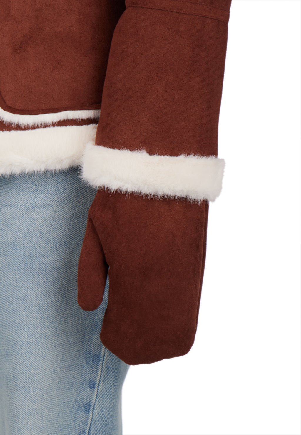 Brown Sfilato sheepskin coat - view 7