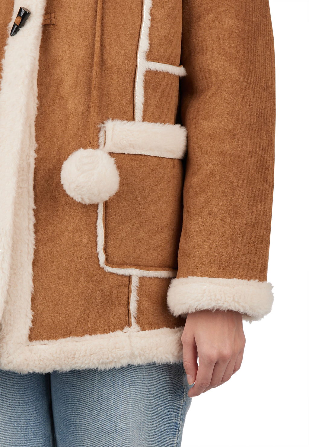 Brown Sfilato sheepskin coat - view 7