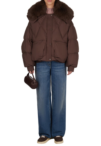 Sfilato Down Jacket CHA726 SMPL — Brown