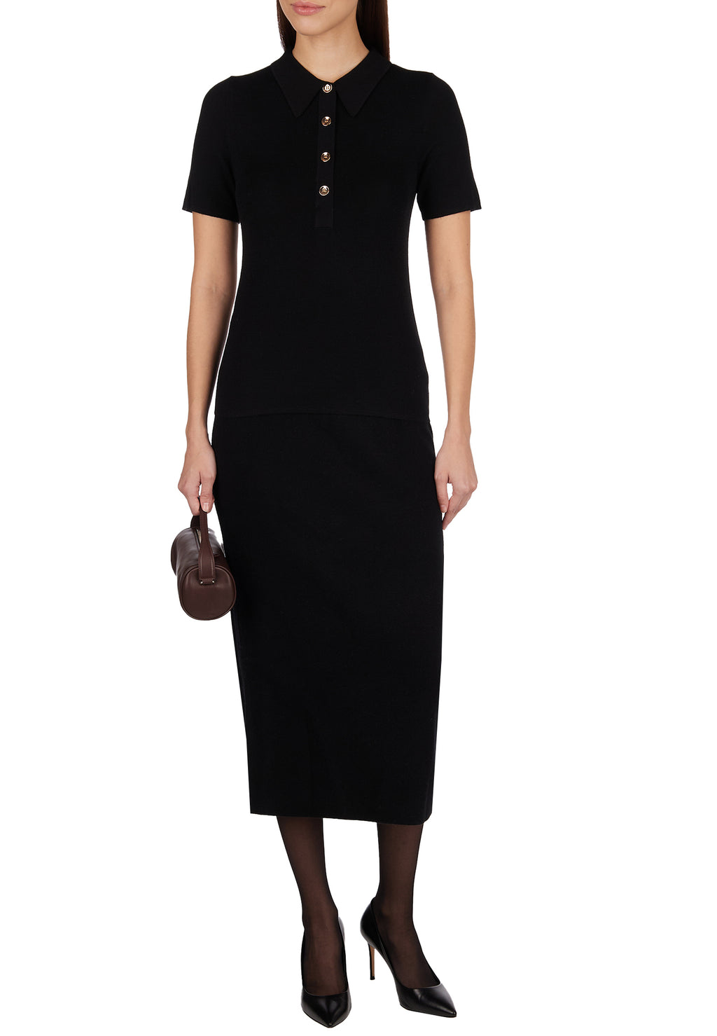 Black Sfilato polo - view 2