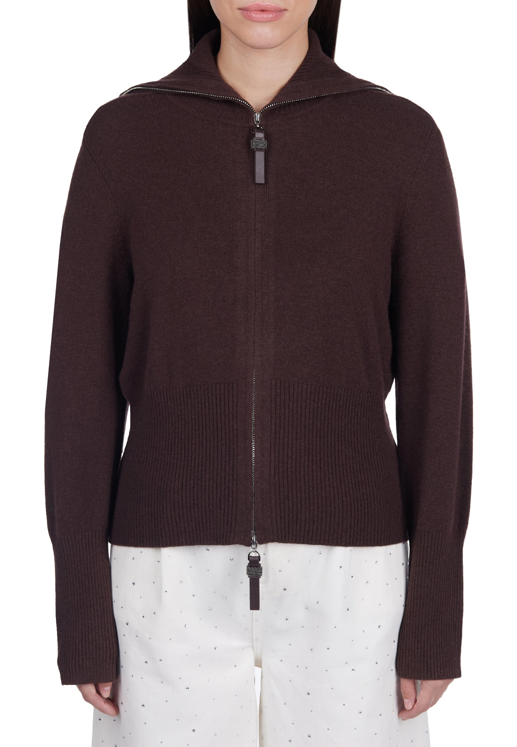 Burgundy Sfilato pullover - view 5