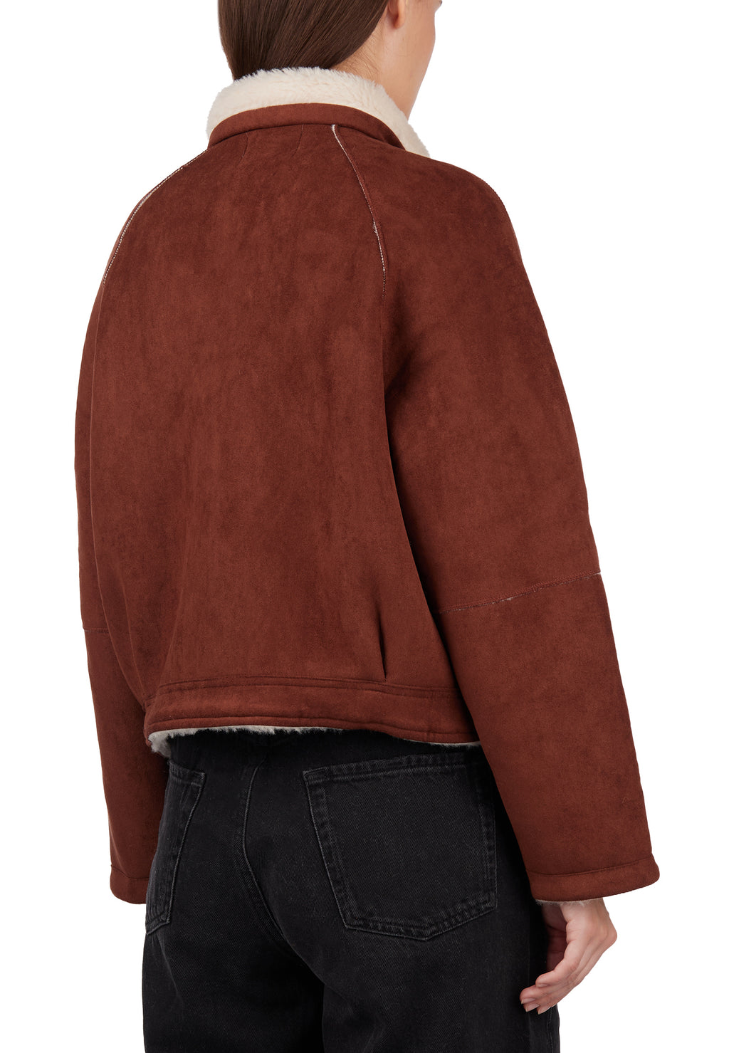 Brown Sfilato sheepskin coat - view 6