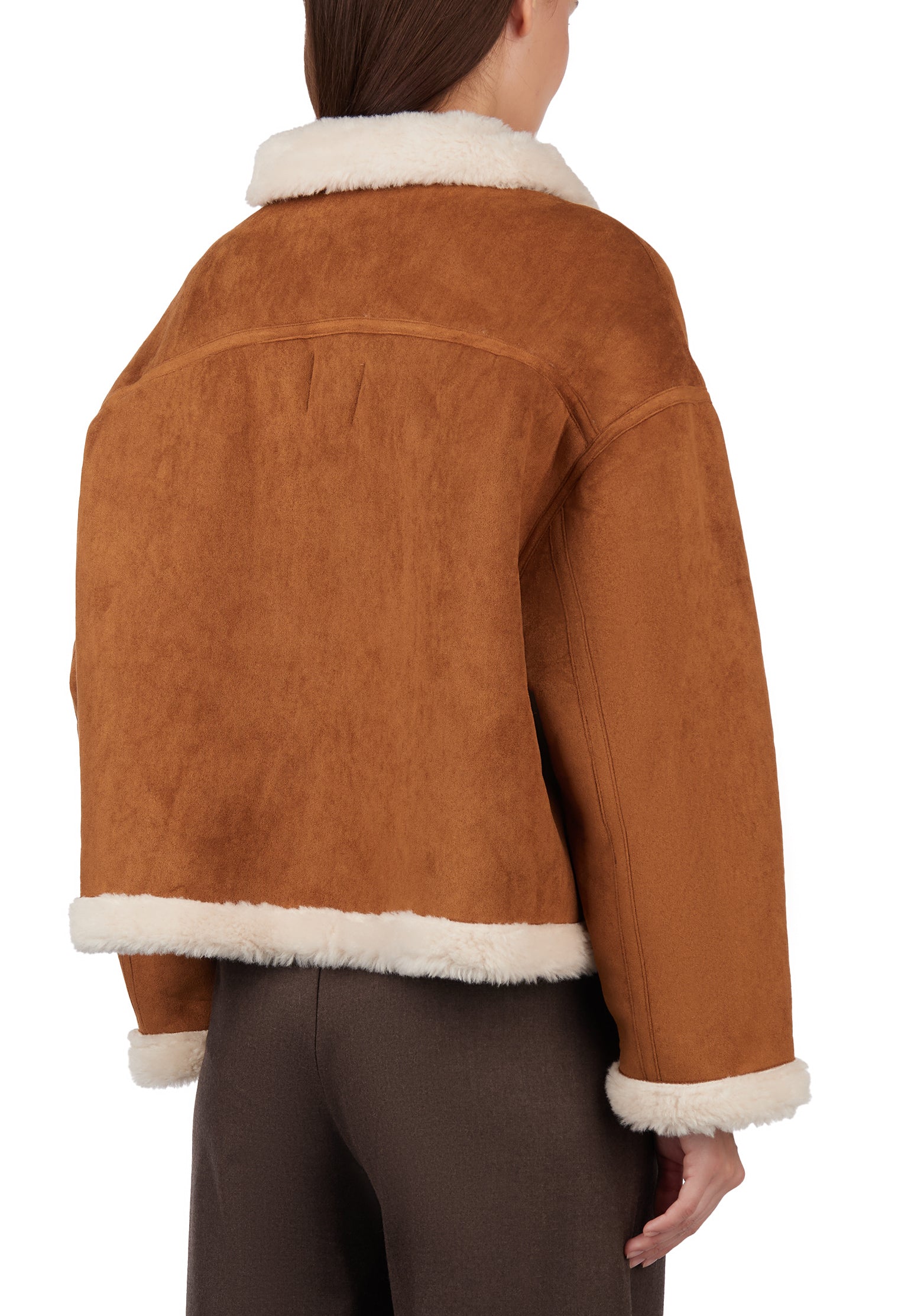 Brown Sfilato sheepskin coat - view 4