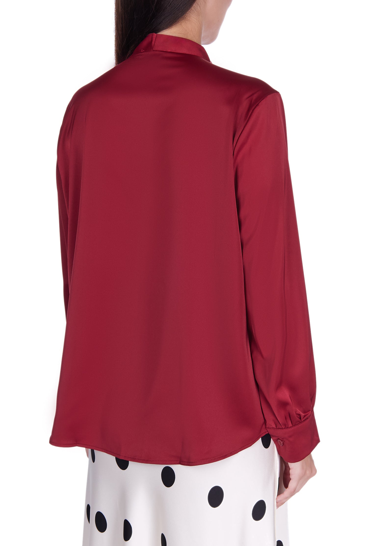 Burgundy Sfilato blouse - view 4