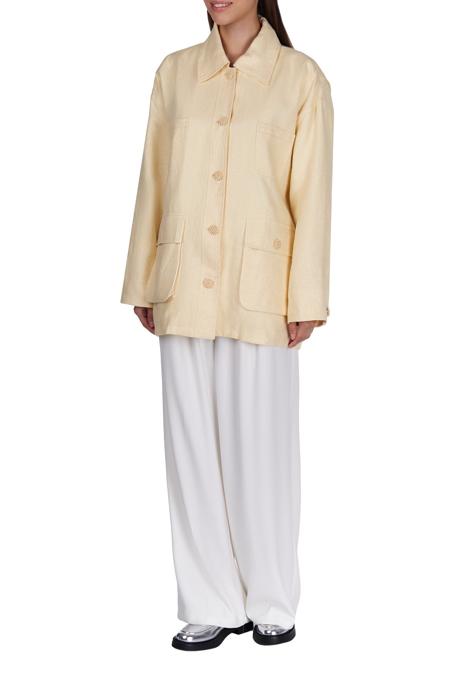 Cream Sfilato jacket - view 3