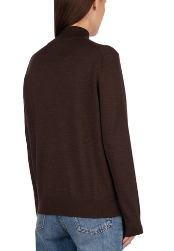 Wine Fine-Knit Turtleneck - view 3