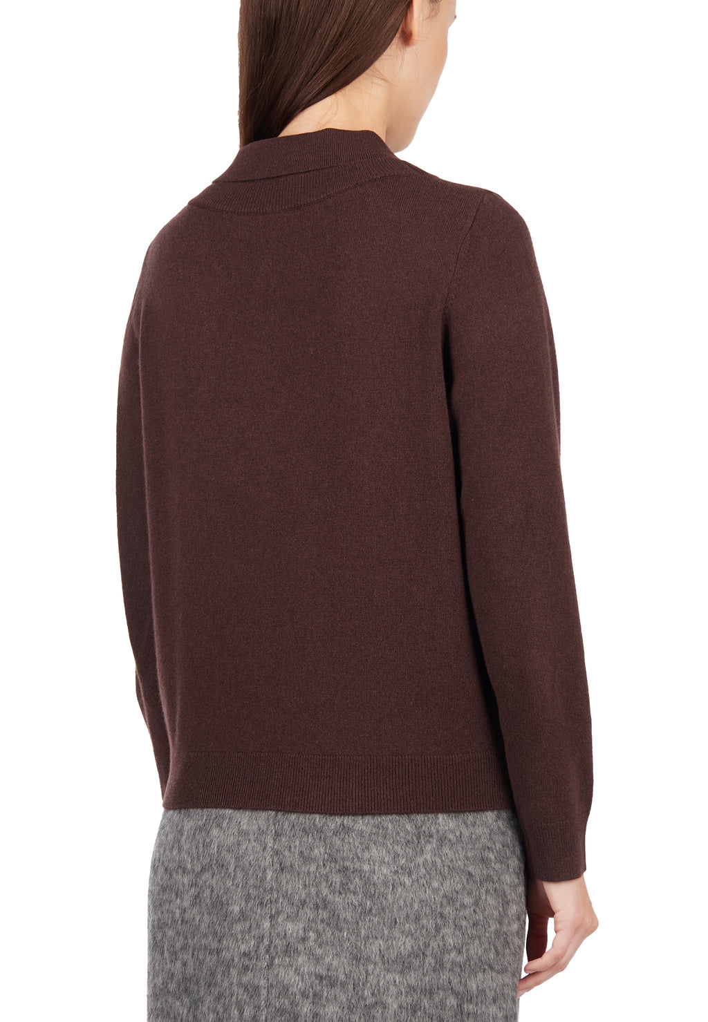 Burgundy Sfilato jumper - view 3