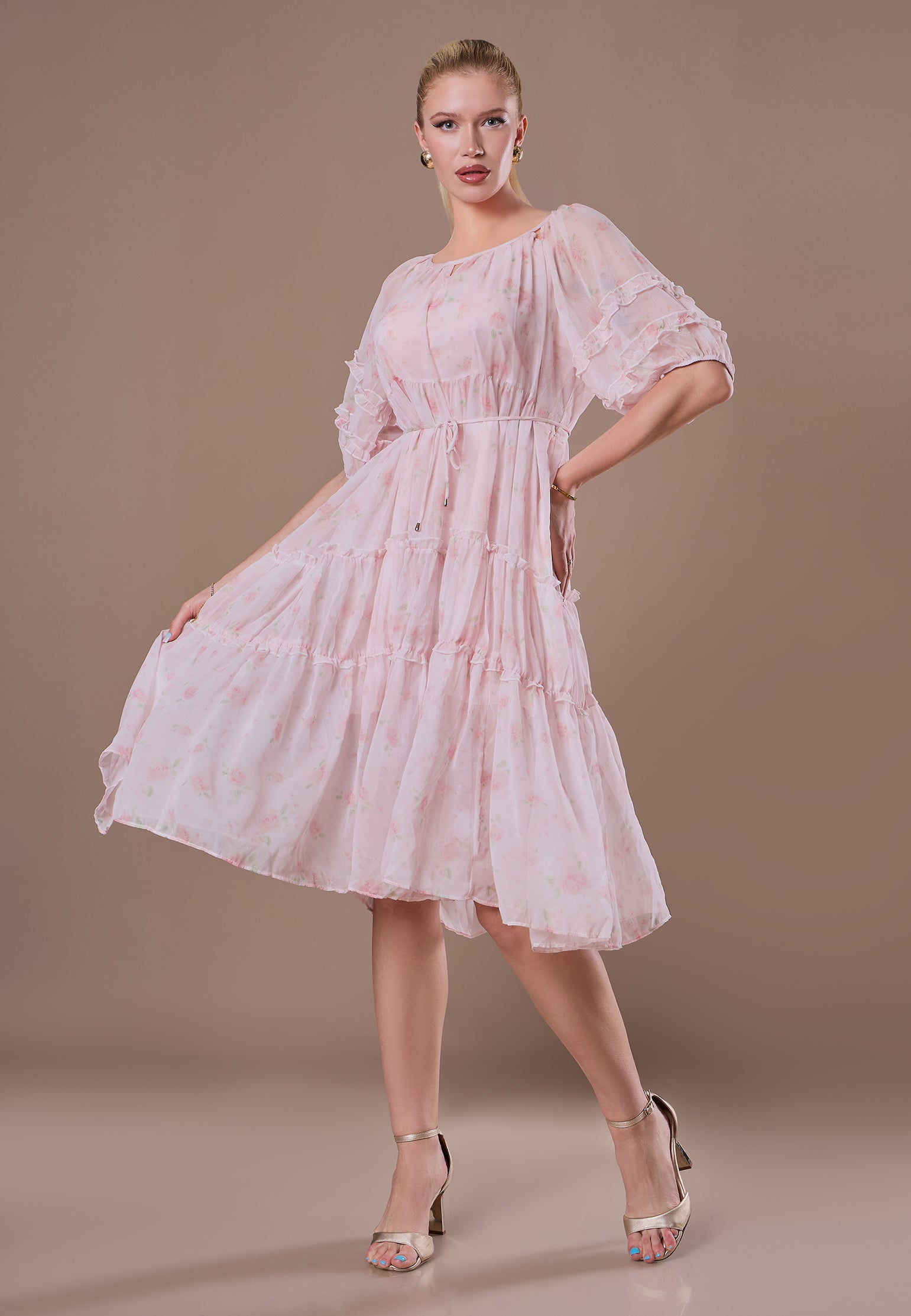 Brown Sfilato dress - view 4