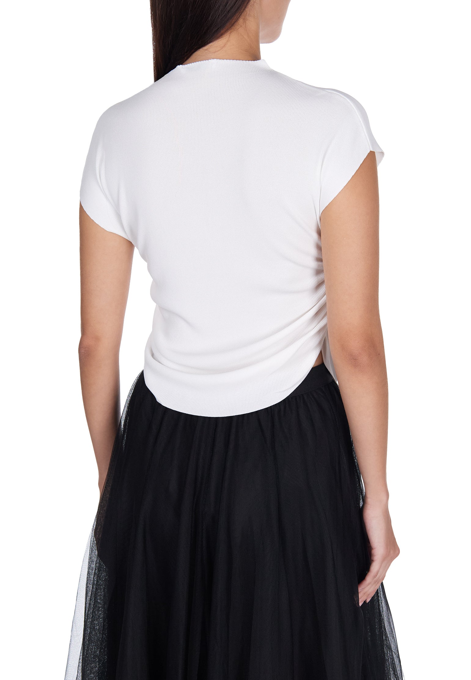 Black and White Sfilato short sleeve top - view 5